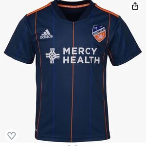 Adidas MLS Kids Boy's FC Cincinnati Primary Soccer‎ Jersey M 5/6 NWT in packagin